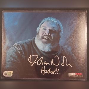 Kristian Nairn signed Hodor Game Of Thrones 8x10 photo with Hodor Inscription.
